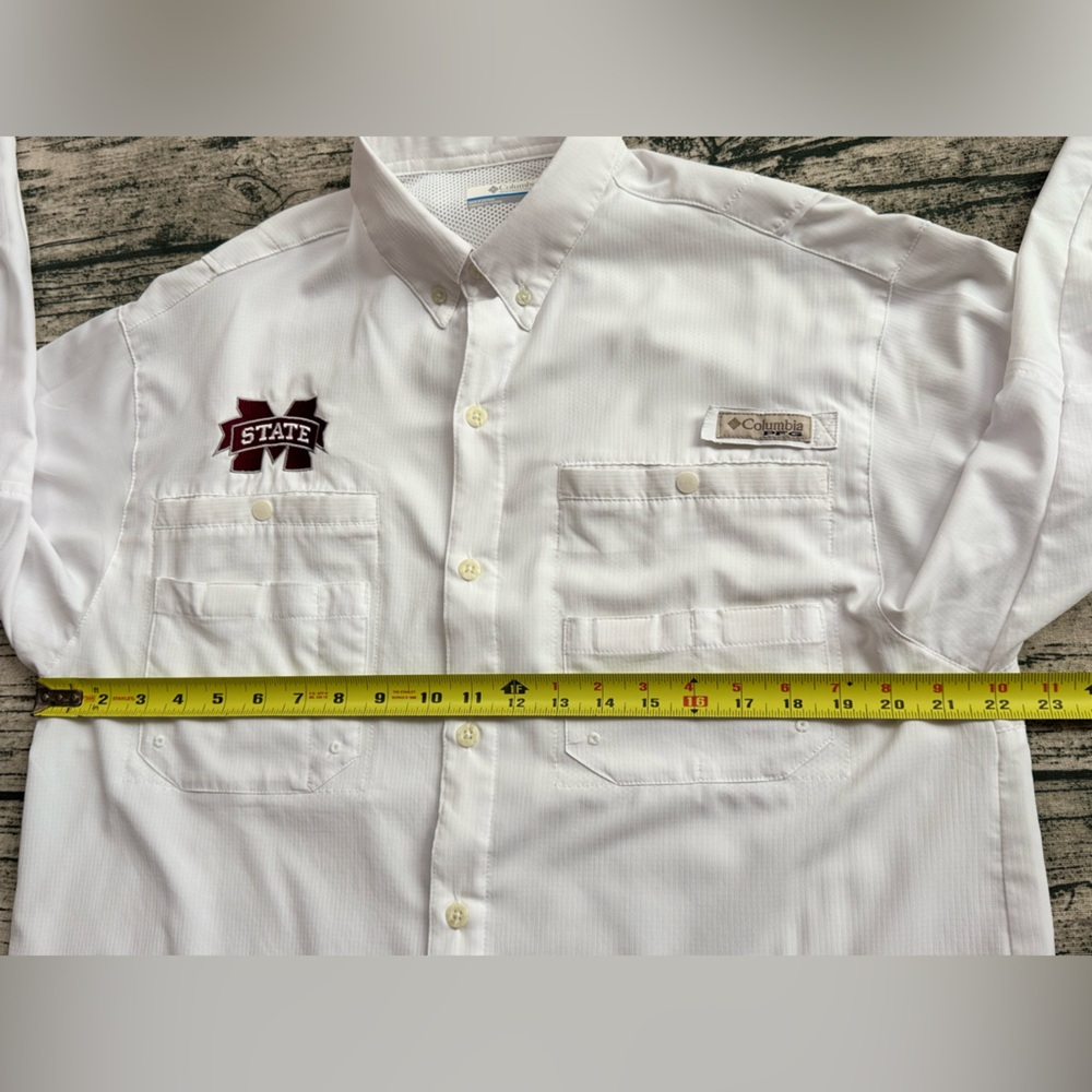 Columbia PFG Mississippi State Bulldogs Soft Long Sleeve Shirt, Men's Size Med. - Picture 11 of 16